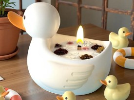 Molde silicona patito grande portavela